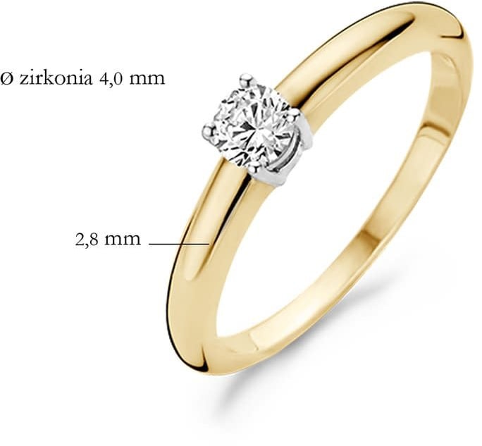 Blush 1067BZI/54 Ring 14 krt geelgoud met zirkonia maat 54 Goud