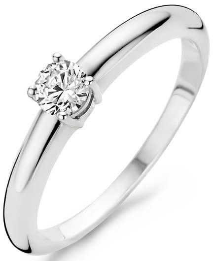 Blush 1067WZI/54 Ring 14 krt witgoud met zirkonia maat 54 Divers