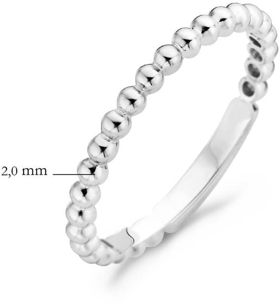 Blush 1105WGO/54 Ring 14 krt witgoud maat 54 Zilver