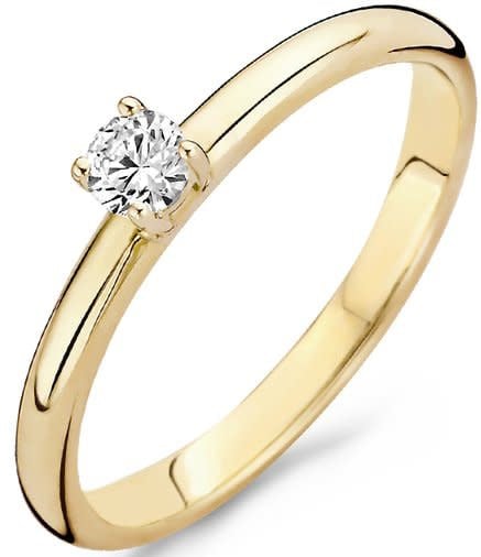 Blush 1112YZI/54 Ring 14 krt geelgoud met zirkonia maat 54 Divers
