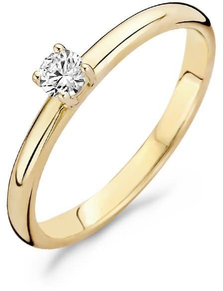 Blush 1112YZI/54 Ring 14 krt geelgoud met zirkonia maat 54 Goud