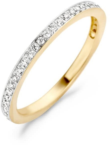 Blush 1119BZI /54 Ring 14 krt geelgoud met zirkonia maat 54 Divers