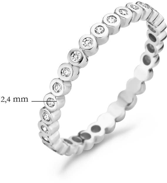 Blush 1120WZI/54 Ring 14 krt witgoud met zirkonia maat Zilver