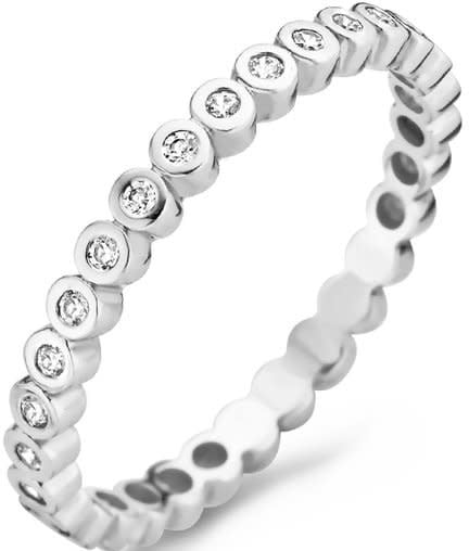Blush 1120WZI/54 Ring 14 krt witgoud met zirkonia maat Zilver