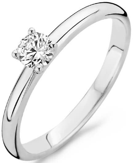 Blush 1132WZI/54 Ring 14 krt witgoud met zirkonia maat 54 Divers