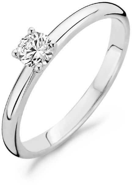 Blush 1132WZI/54 Ring 14 krt witgoud met zirkonia maat 54 Divers