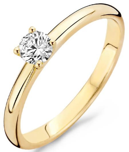 Blush 1132YZI/54 Ring 14 krt geelgoud met zirkonia maat 54 Goud