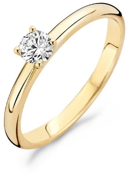 Blush 1132YZI/54 Ring 14 krt geelgoud met zirkonia maat 54 Goud