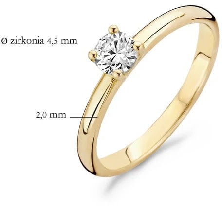 Blush Blush 1133YZI/54  Ring in 14 k geelgoud met briljant geslepen zirkonia in zetting Divers