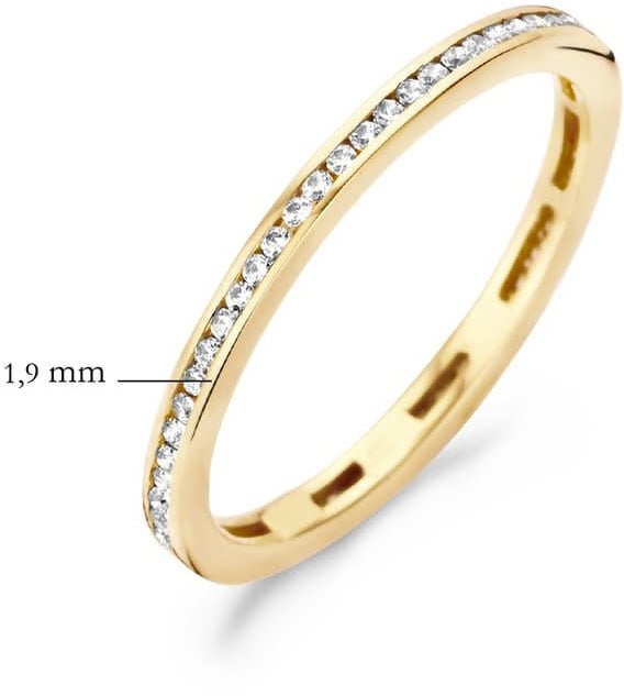 Blush 1138YZI /54 Ring 14 krt geelgoud met zirkonia maat 54 Goud