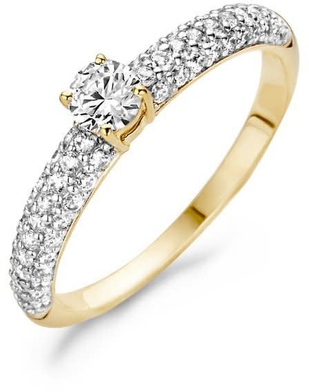 Blush 1146BZI/54 Ring 14 krt geelgoud met zirkonia maat 54 Goud
