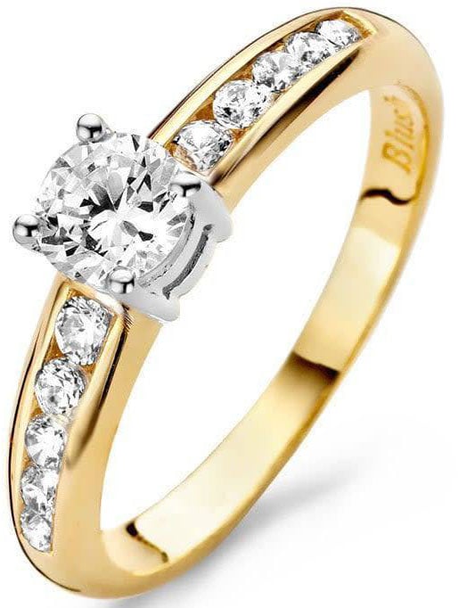 Blush Blush Ring 1154BZI 14k Geelgoud gezet met Briljant geslepen Zirkonia Maat 56 Goud