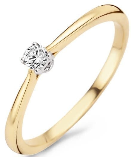 Blush 1186BZI/54 Ring 14 krt geelgoud met zirkonia maat 54 Divers