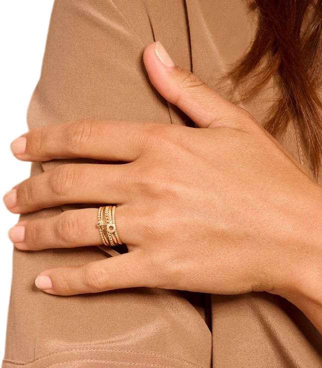 Blush Ring 1195YGO/54 14k Geelgoud Bolletjes Maat 54 Goud