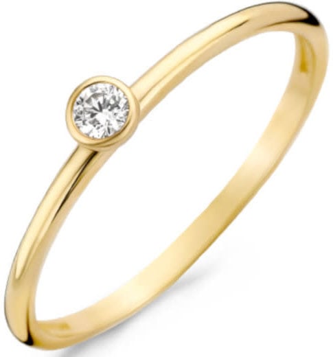 Blush Blush Ring 1198YZI/54 14k Geelgoud met Briljant geslepen Zirkonia Maat 54 Divers