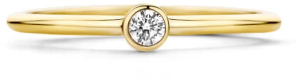 Blush Blush Ring 1198YZI/54 14k Geelgoud met Briljant geslepen Zirkonia Maat 54 Divers