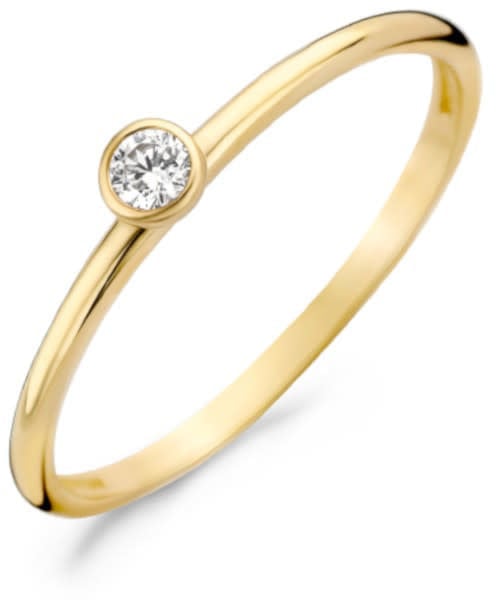 Blush Blush Ring 1198YZI/54 14k Geelgoud met Briljant geslepen Zirkonia Maat 54 Divers