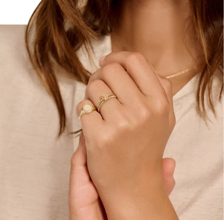 Blush Blush Zegelring 1205YGO/54 14k Geelgoud met Motief Maat 54 Divers