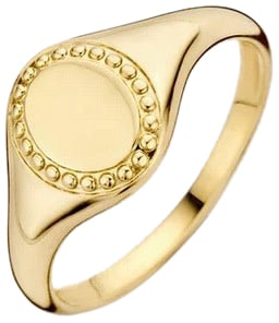 Blush Blush Zegelring 1205YGO/54 14k Geelgoud met Motief Maat 54 Divers