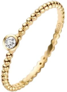 Blush Blush Ring 1216YZI/54 14k Geelgoud Bolletjes met Zirkonia Maat 54 Divers