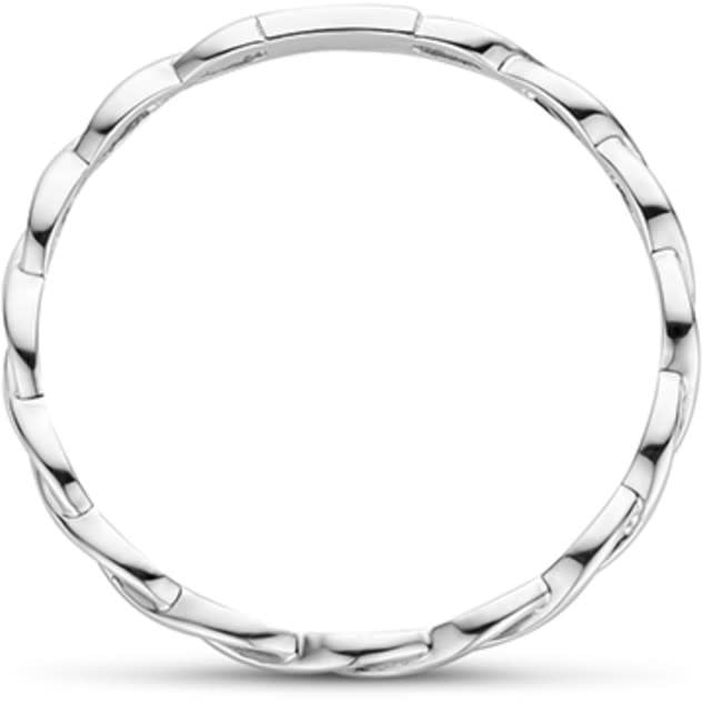 Blush Blush Ring 1220WGO/52  14k Witgoud met Gedraaide Motief Maat 52 Zilver