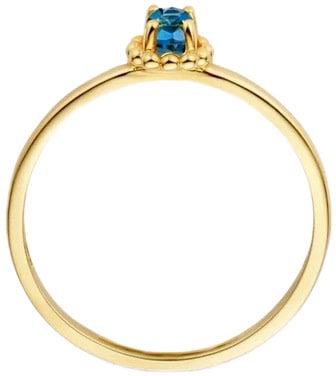 Blush Blush Ring 1227YLB/52 14k Geelgoud met Blauwe Topas Maat 52 Divers
