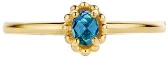 Blush Blush Ring 1227YLB/52 14k Geelgoud met Blauwe Topas Maat 52 Divers