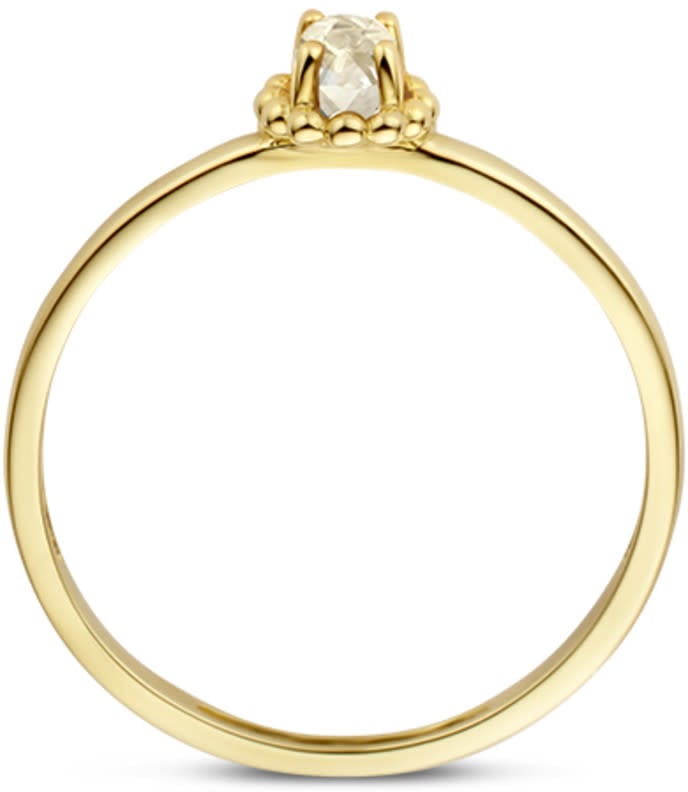Blush Blush Ring 1227YWT/54 14k Geelgoud met Witte Topas Maat 54 Goud