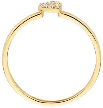 Blush Blush Ring 1231YZI/54 14k Geelgoud met Zirkonia Hart Maat 54 Divers