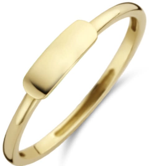 Blush Blush Ring 1236YGO/54 14k Geelgoud met Vlakke Plaat Maat 54 Divers