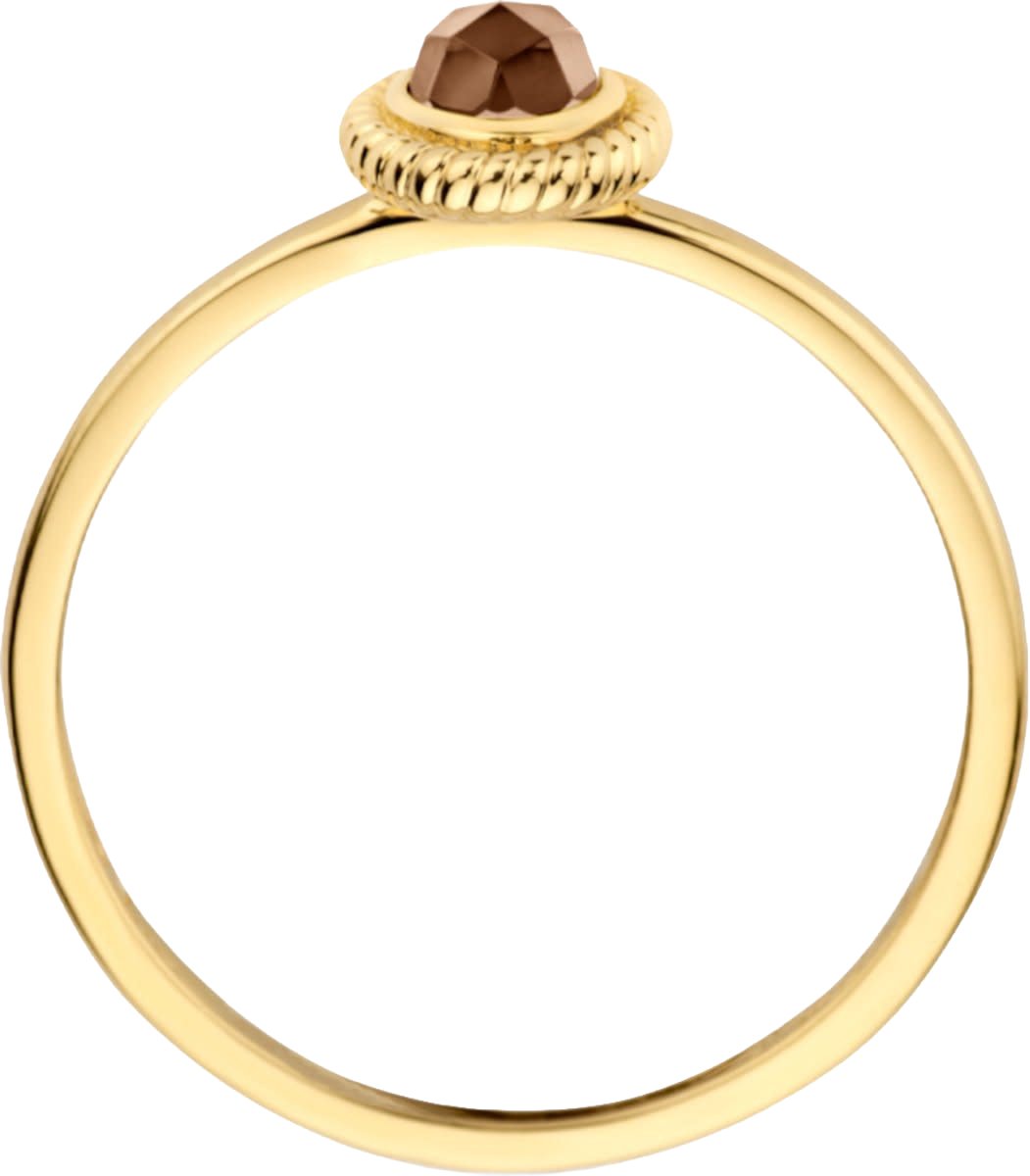 Blush Ring 1239YBQ/54 14k Geelgoud met Quartz Maat 54 Goud