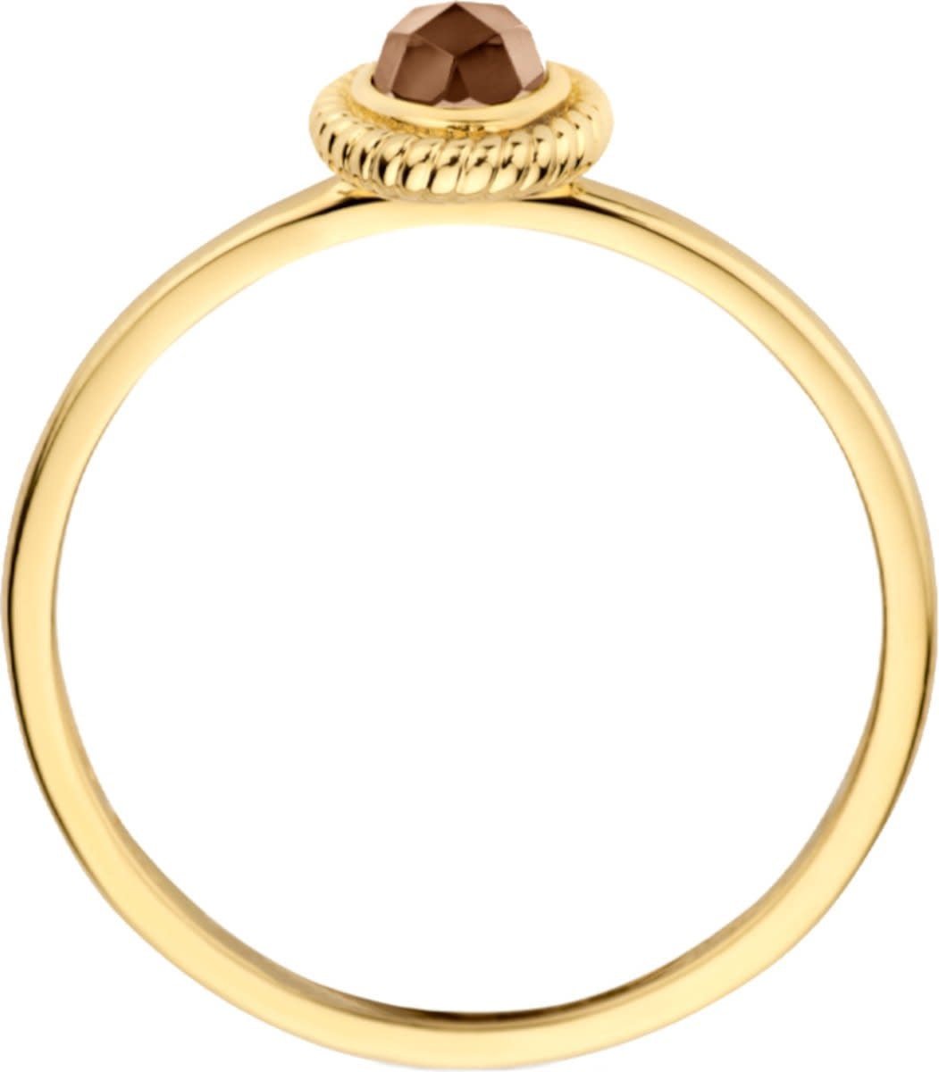 Blush Ring 1239YBQ/54 14k Geelgoud met Quartz Maat 54 Goud