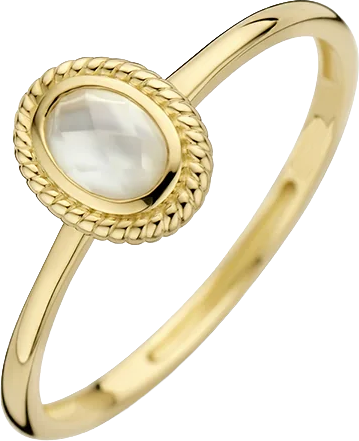 Blush Blush Ring 1239YMQ/54 14k Geelgoud Mother Of Pearl Maat 54 Goud