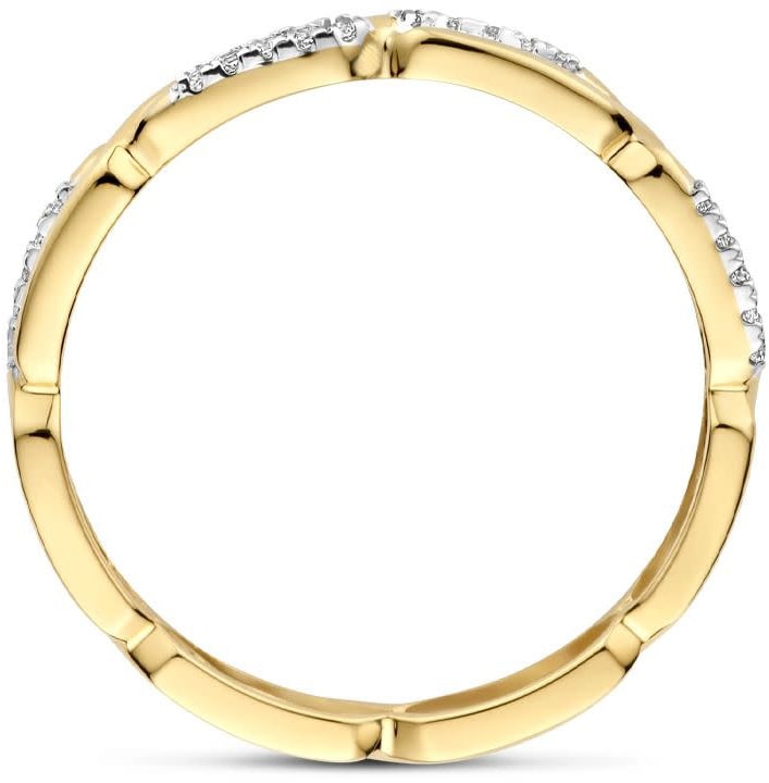 Blush Blush Ring 1256BZI/54 14k Bi-color Goud met Zirkonia Maat 54 Divers