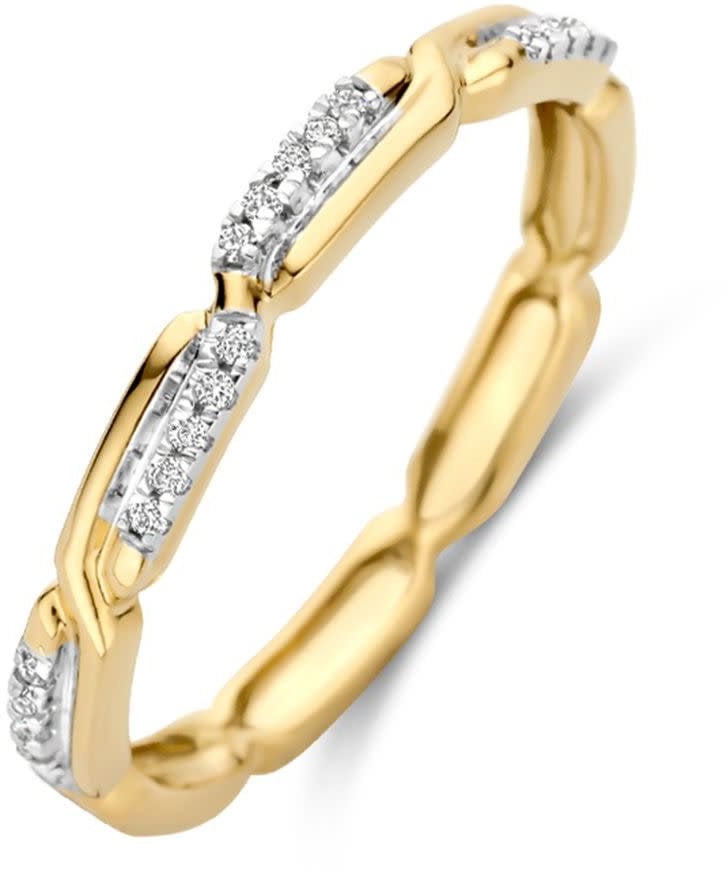 Blush Blush Ring 1256BZI/54 14k Bi-color Goud met Zirkonia Maat 54 Divers
