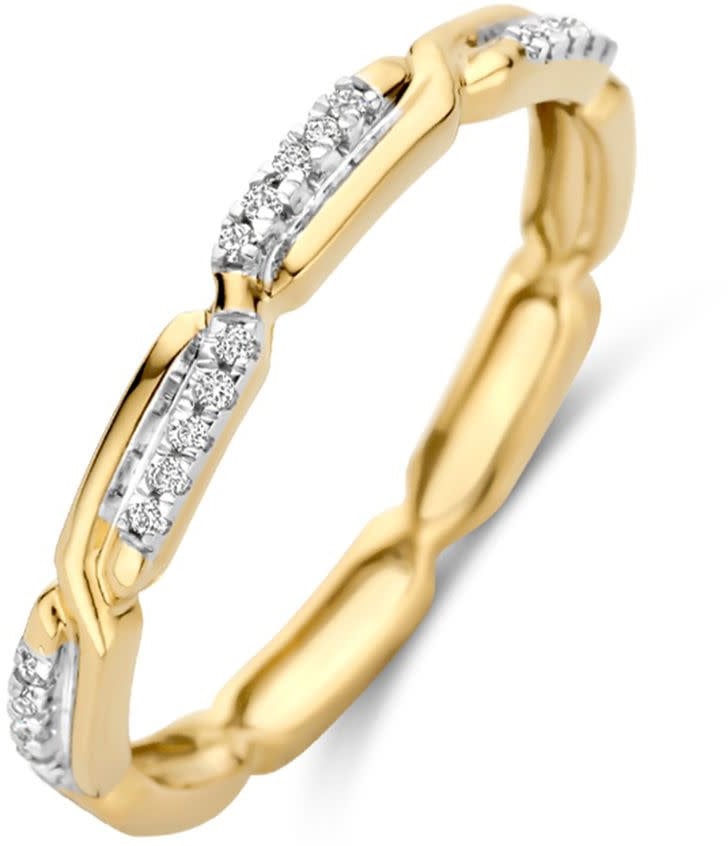 Blush Blush Ring 1256BZI/54 14k Bi-color Goud met Zirkonia Maat 54 Divers