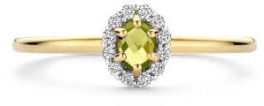 Blush Blush Ring 1258YGP/54 14k Geelgoud met Periodot Maat 54 Divers