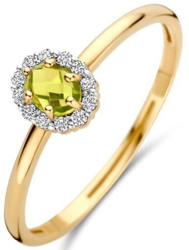 Blush Blush Ring 1258YGP/54 14k Geelgoud met Periodot Maat 54 Divers