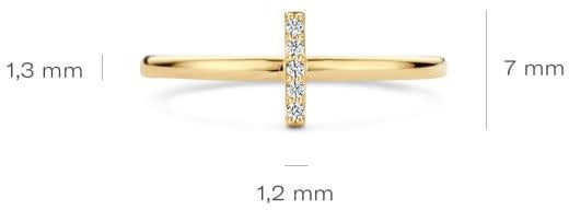 Blush Blush Ring 1259YZI/54 14k Geelgoud met Zirkonia Maat 54 Goud