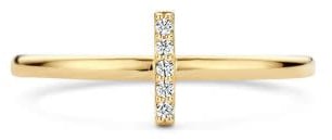 Blush Blush Ring 1259YZI/54 14k Geelgoud met Zirkonia Maat 54 Goud