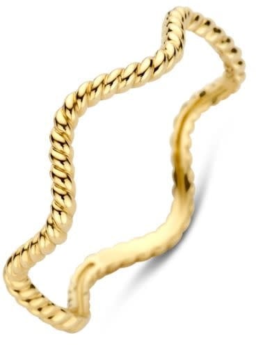Blush Blush Ring 1263YGO/56 14k Geelgoud Wave Gedraaid Maat 56 Goud