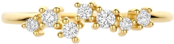 Blush Blush Ring 1267YZI/54 14k Geelgoud met Zirkonia Maat 54 Goud