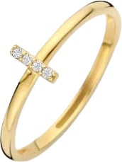 Blush Ring 1270YZI/54 14k Geelgoud met Zirkonia Maat 54 Goud