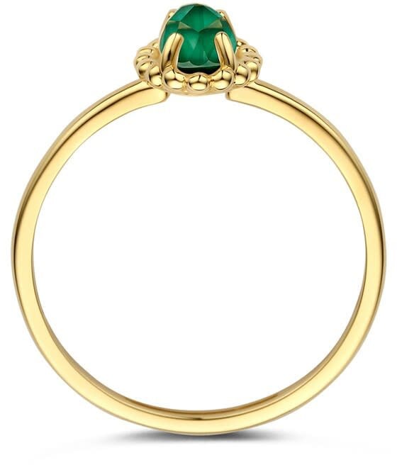 Blush Blush Ring 1272YMA/54 14k Geelgoud met Malachiet Maat 54 Goud