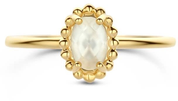 Blush Blush Ring 1272YMQ/54 14k Geelgoud met Kwarts Maat 54 Goud