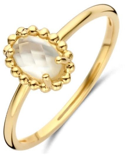 Blush Blush Ring 1272YMQ/54 14k Geelgoud met Kwarts Maat 54 Goud