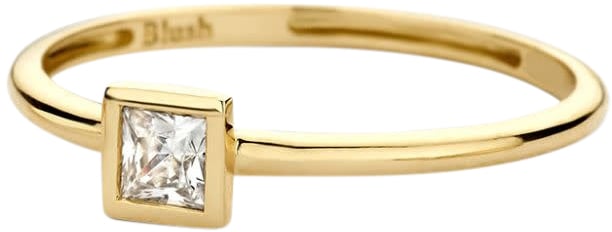 Blush Blush Ring 1274YZI/54 14k Geelgoud met Zirkonia Maat 54 Goud