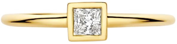 Blush Blush Ring 1274YZI/54 14k Geelgoud met Zirkonia Maat 54 Goud