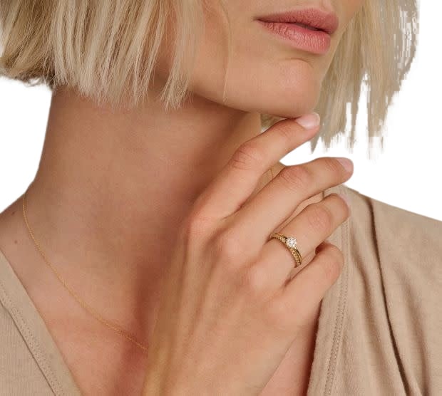 Blush Blush Ring 1277YZI/56 14k Geelgoud met Meerdere Zirkonia's Maat 56 Goud