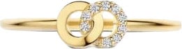 Blush Ring 1282YZI/54 14k Geelgoud 2x Circle met Zirkonia Maat 54 Goud